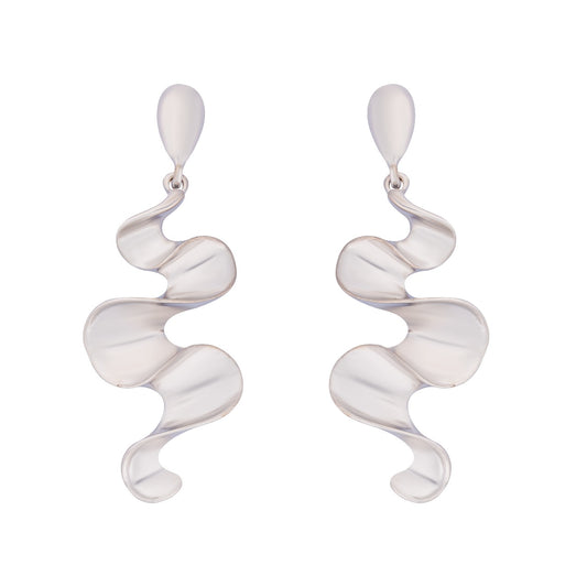 Silver Swirl Dangles