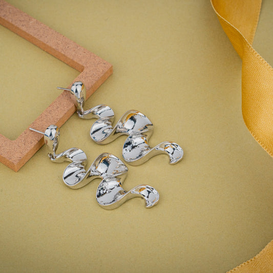 Silver Swirl Dangles