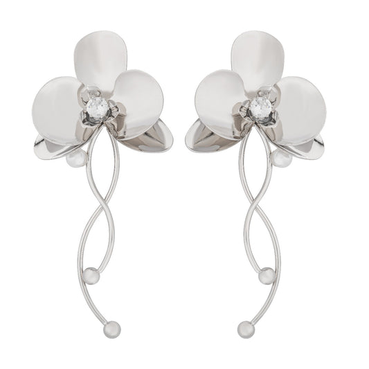 Chrome Orchid Studs